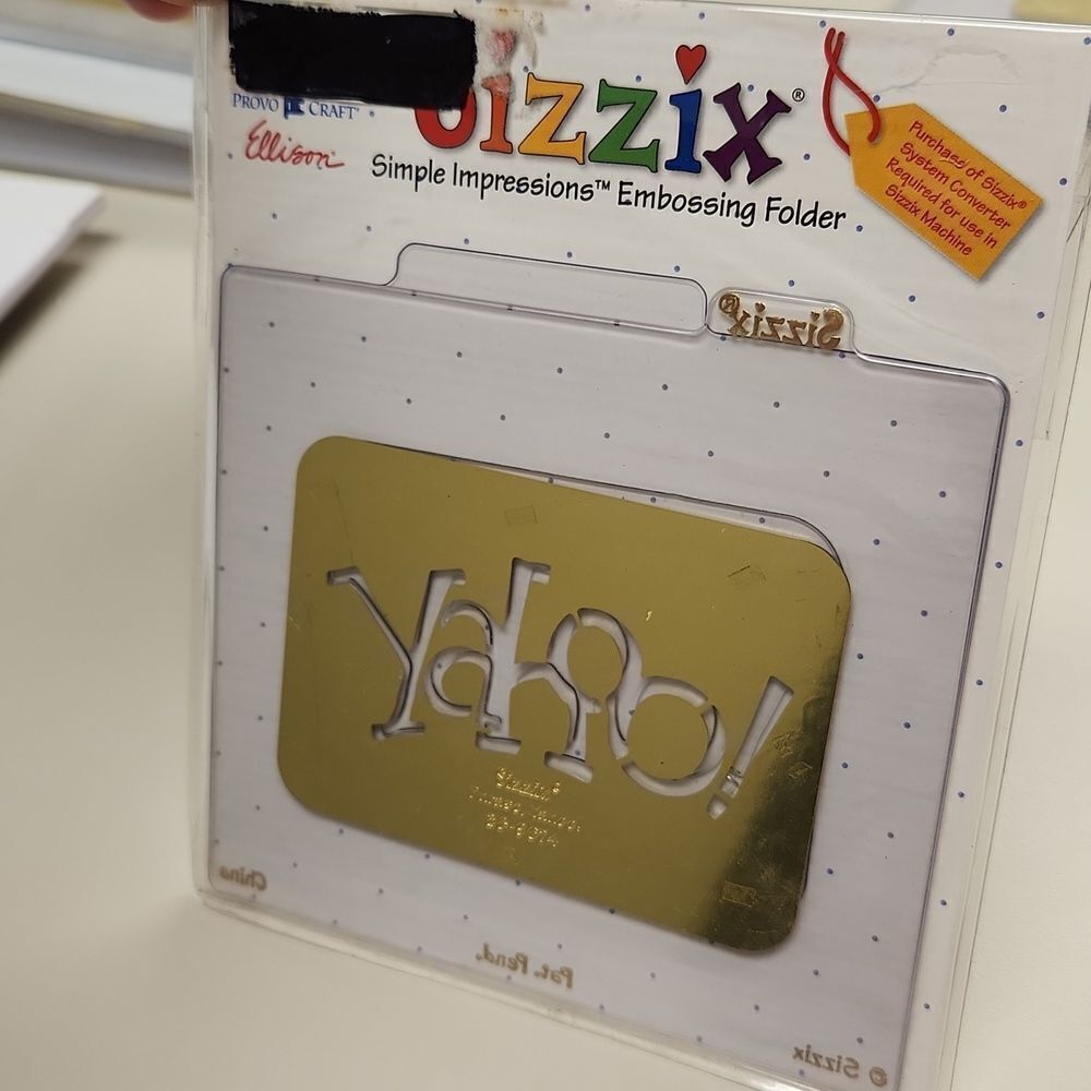 Sizzix Emboss8ng Folder Phrase Yahoo! 38-9674